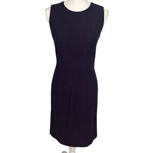 Hugo Boss women's Donalea purple wool sleeveless lined sheath dress size 4